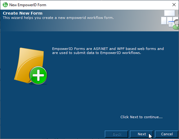 Form wizard next button
