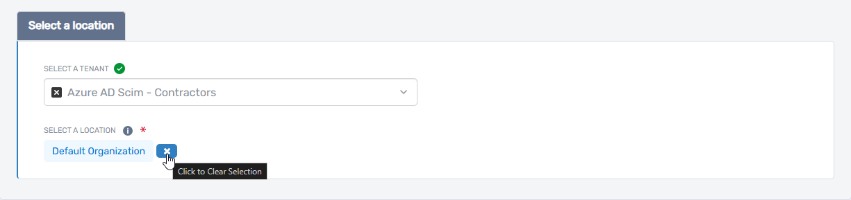 Clear default location
