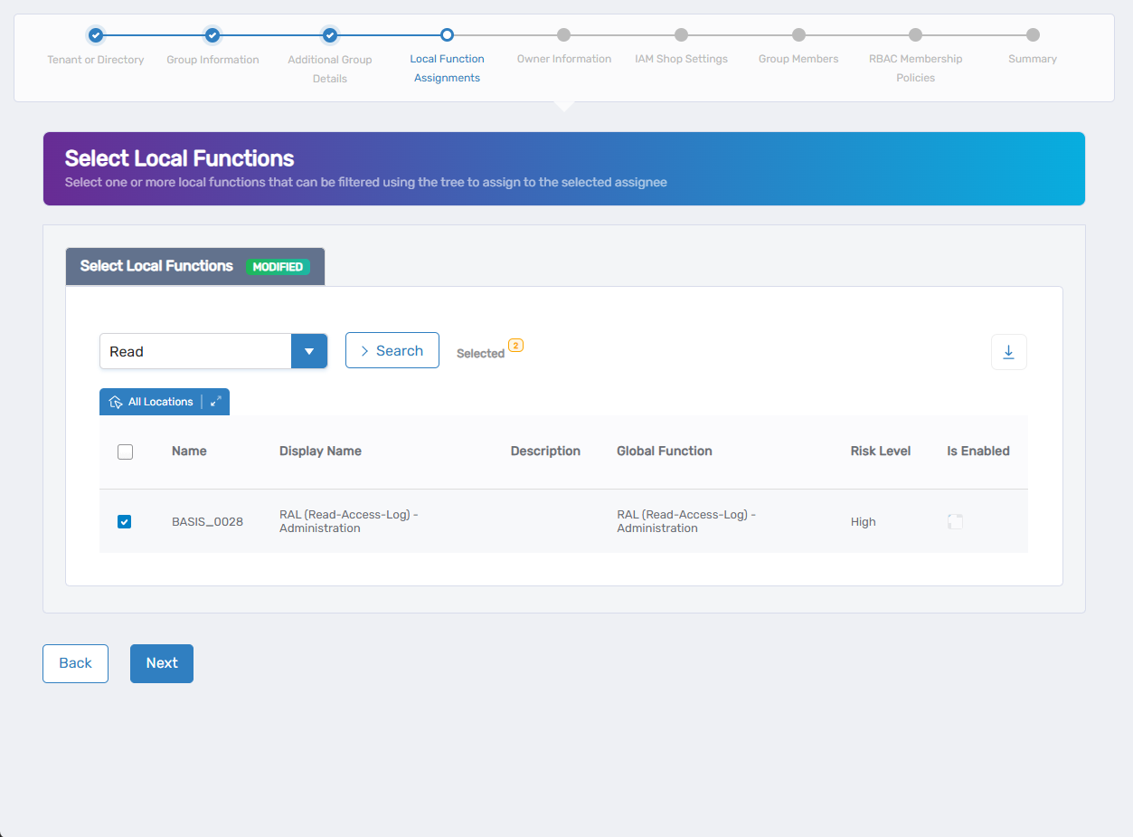 Local Function Assignments