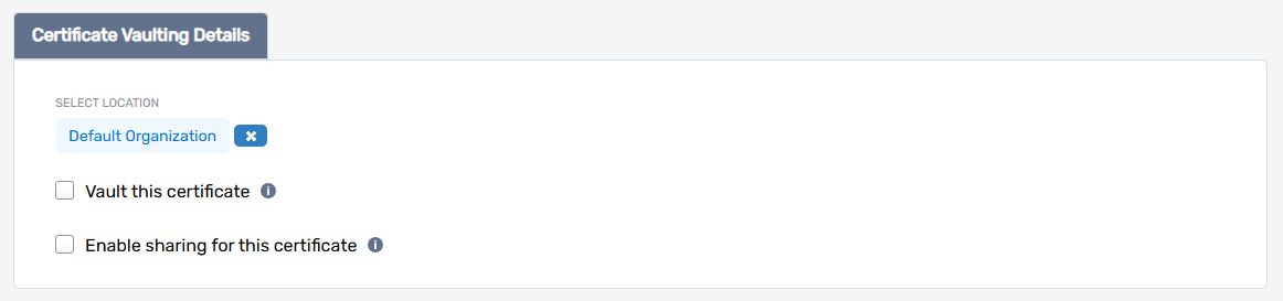 Vaulting Details Form