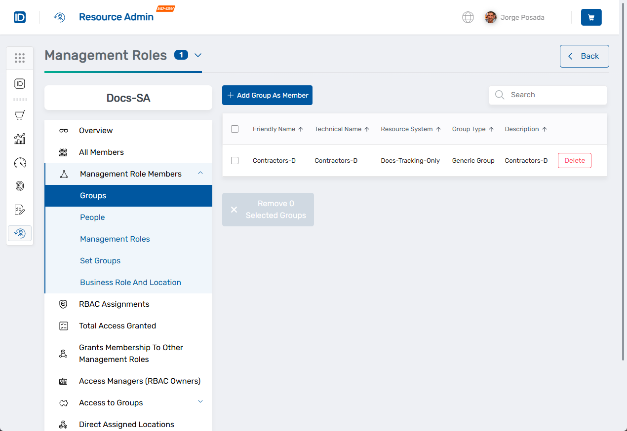 Management Role Groups View