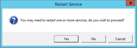 Restart services prompt