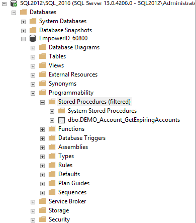 SQL custom stored procedure