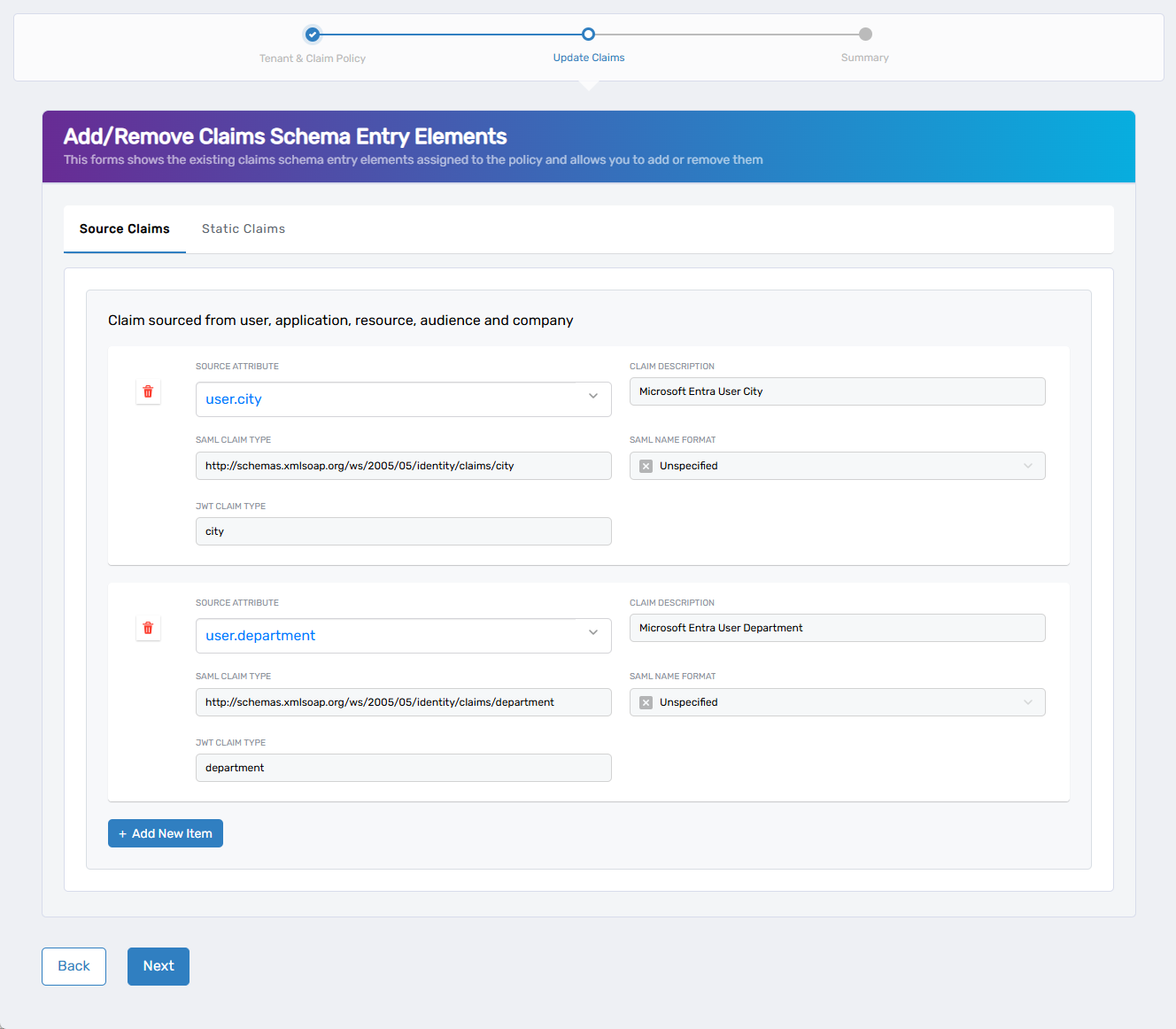 Update Claims Wizard