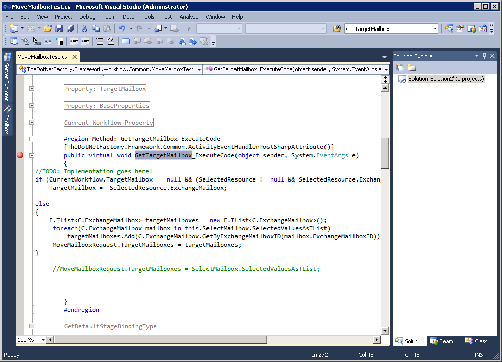 Set breakpoint in Visual Studio