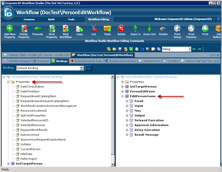 Workflow base properties expanded