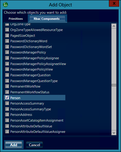 Add RBAC Person component