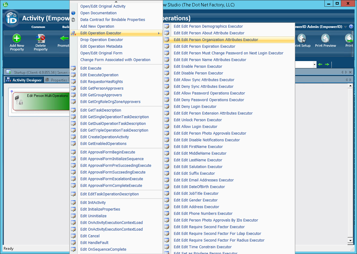 Edit Person Multi Operations edit operation executor menu item