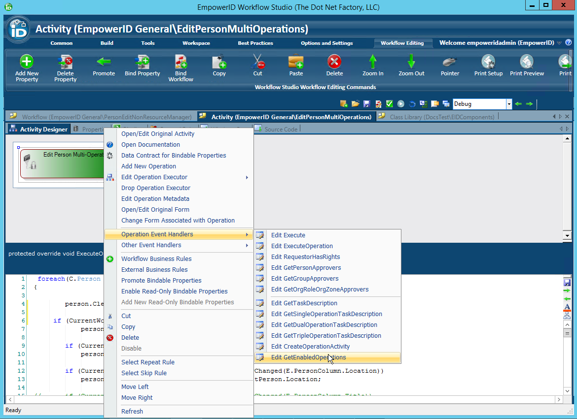 Edit Person Multi Operations get enabled operations