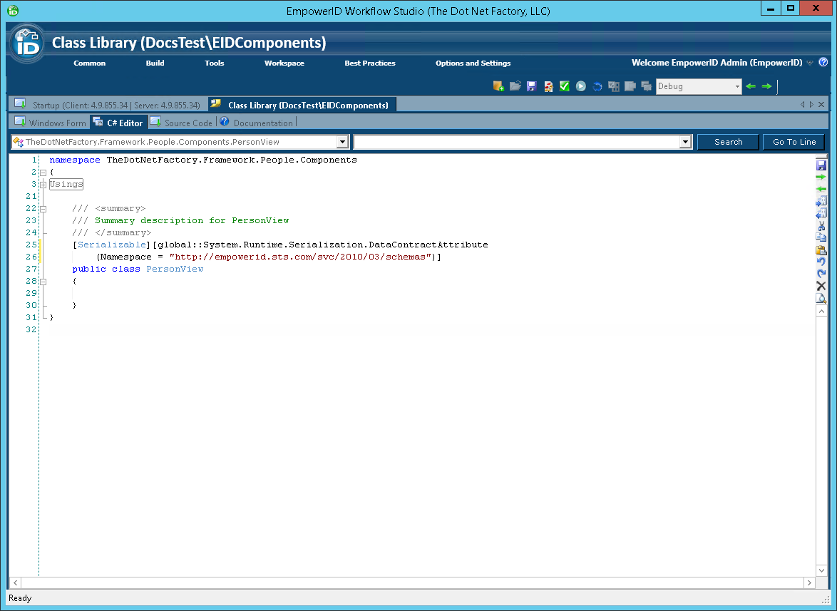 EIDComponents PersonView class add contract